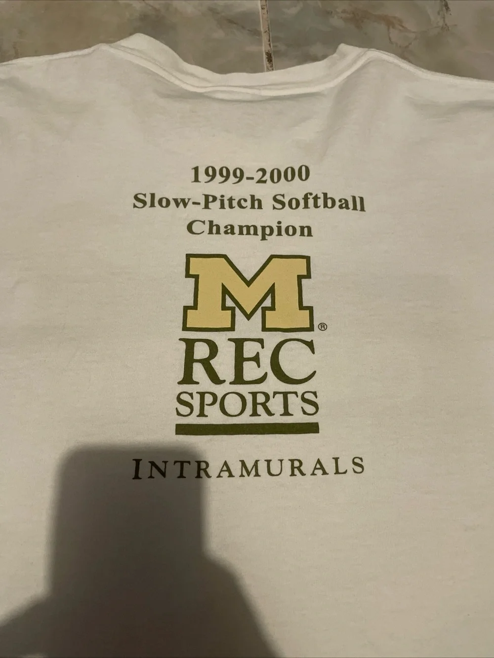 Vintage 1999 Nike Slow Pitch Softball Intramurals Champion Men’s T-Shirt SZ XL